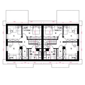 Rzut projektu Daktyl bliźniak - Piętro