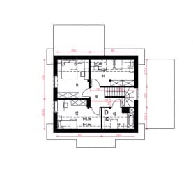 Rzut projektu Figa z wiatą - Piętro