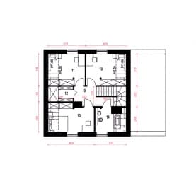 Rzut projektu Daktyl II z wiatą - Piętro