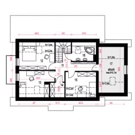 Rzut projektu Rodzynka z garażem - Piętro