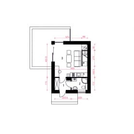 Rzut projektu Kamyczek - Parter