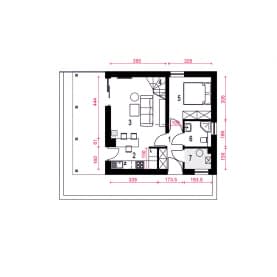 Rzut projektu Czubajka - Parter