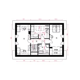 Rzut projektu Kołysanka z garażem - Piętro