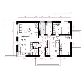 Rzut projektu Lena - Parter