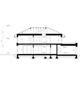 Rzut projektu HOMEKONCEPT 160 - przekrój