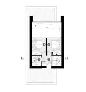 Rzut projektu HOMEKONCEPT 95 A - Rzut poddasza
