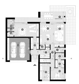 Rzut projektu HOMEKONCEPT 89 G2 - Rzut parteru