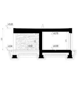 Rzut projektu Garaż HOMEKONCEPT G 06 - Przekrój