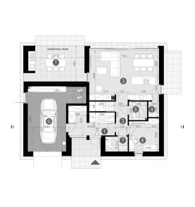 Rzut projektu HOMEKONCEPT 100 G1 - Rzut parteru