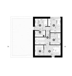 Rzut projektu HOMEKONCEPT 100 G1 - Rzut poddasza