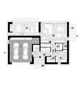 Rzut projektu HOMEKONCEPT 100 G2 - Rzut parteru