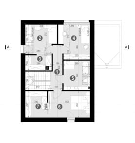 Rzut projektu HOMEKONCEPT 100 wariant 01 - Rzut poddasza