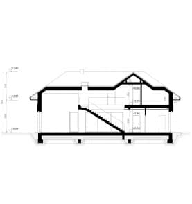 Rzut projektu HOMEKONCEPT 96 - przekrój