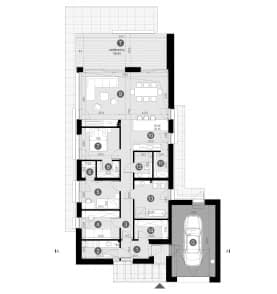 Rzut projektu HOMEKONCEPT 117 G1 - Rzut parteru