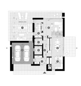 Rzut projektu HOMEKONCEPT 109 - Rzut parteru