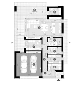 Rzut projektu HOMEKONCEPT 119 G2 - Rzut parteru