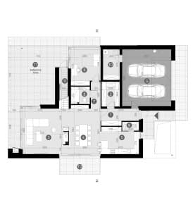 Rzut projektu HOMEKONCEPT 127 - Rzut parteru