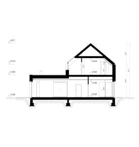 Rzut projektu HOMEKONCEPT 127 - przekrój