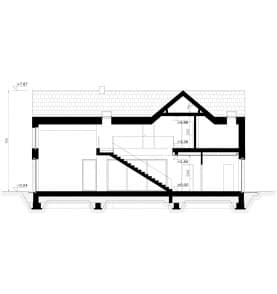 Rzut projektu HOMEKONCEPT 116 - przekrój
