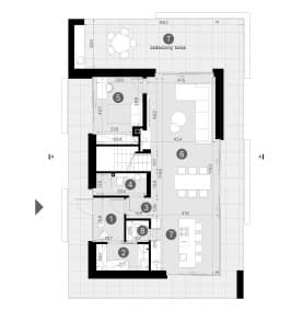 Rzut projektu HOMEKONCEPT 131 - Rzut parteru