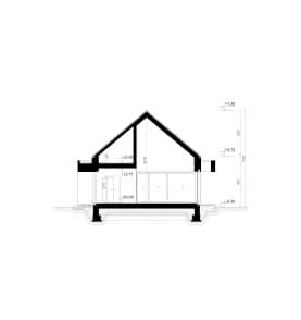 Rzut projektu HOMEKONCEPT 144 - przekrój
