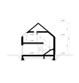 Rzut projektu HOMEKONCEPT 130 wariant 01 - przekrój