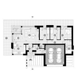 Rzut projektu HOMEKONCEPT 38 - Rzut parteru
