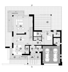 Rzut projektu HOMEKONCEPT 59 - Rzut parteru
