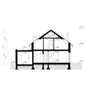 Rzut projektu HOMEKONCEPT 72 - przekrój
