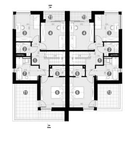 Rzut projektu HOMEKONCEPT 75 B - Rzut piętra