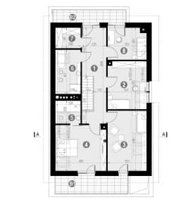 Rzut projektu HOMEKONCEPT 78 - Rzut poddasza