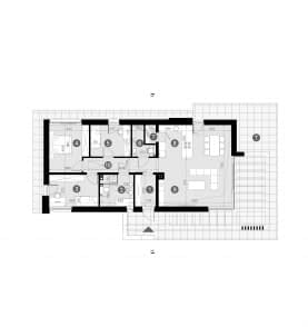 Rzut projektu HOMEKONCEPT 81 - Rzut parteru