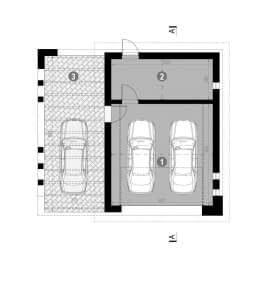 Rzut projektu Garaż HOMEKONCEPT G 02 - Rzut parteru