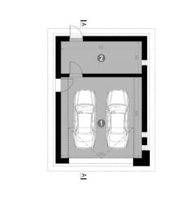 Rzut projektu Garaż HOMEKONCEPT G 04 - Rzut parteru