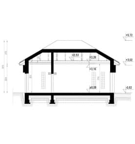 Rzut projektu Garaż HOMEKONCEPT G 04 - przekrój