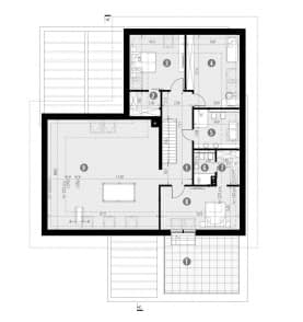 Rzut projektu HOMEKONCEPT 28 wariant 01 - Rzut poddasza