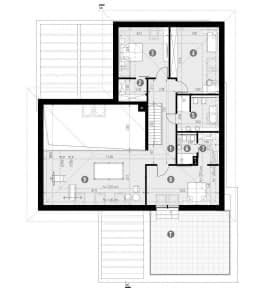 Rzut projektu HOMEKONCEPT 28 wariant 02 - Rzut poddasza
