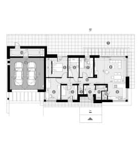 Rzut projektu HOMEKONCEPT 45 G2 - Rzut parteru