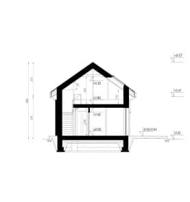Rzut projektu HOMEKONCEPT 65 A - przekrój