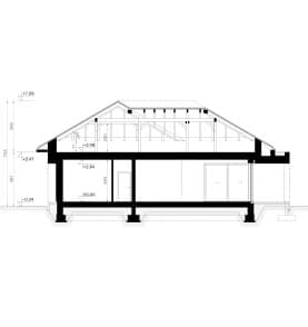 Rzut projektu HOMEKONCEPT 138 - przekrój