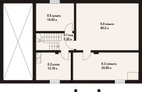 Rzut projektu chmielniki małe 49 dw - Piwnica