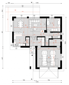 Rzut projektu D462 - WT2021 - Parter