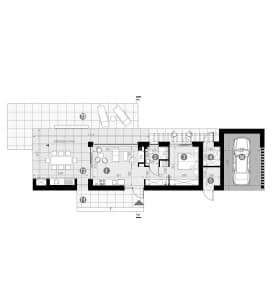 Rzut projektu HOMEKONCEPT 86 - Rzut parteru