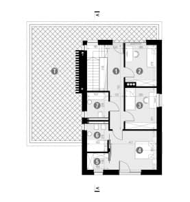 Rzut projektu HOMEKONCEPT 82 - Rzut piętra