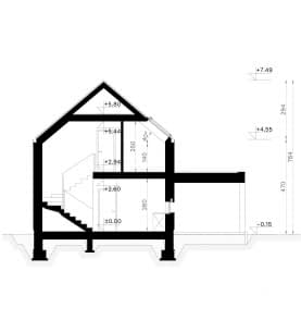 Rzut projektu HOMEKONCEPT 139 - Przekrój
