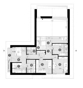 Rzut projektu HOMEKONCEPT 166 G2 wariant 02 - Rzut poddasza