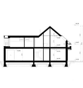 Rzut projektu HOMEKONCEPT 166 G2 wariant 02 - Przekrój