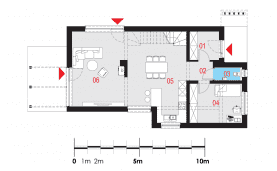 Rzut projektu Amoenus II - Parter