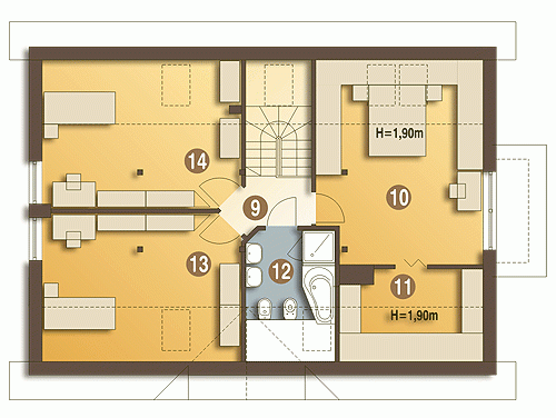 Rzut projektu Amelia V - Piętro