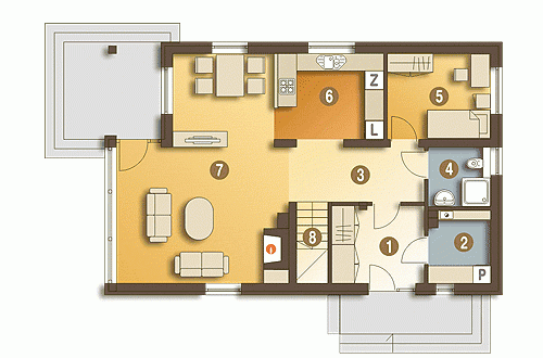 Rzut projektu Rumcajs - Parter